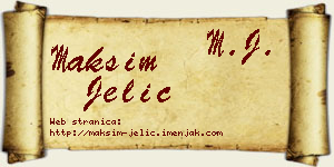 Maksim Jelić vizit kartica